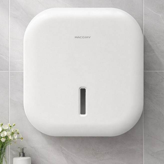 마코제이 무타공 퓨어 점보롤 휴지케이스, 1개, 화이트 대형