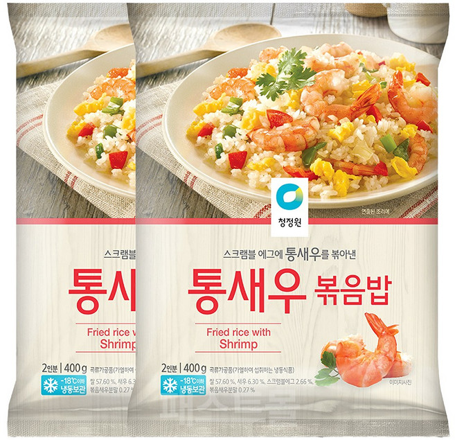 청정원 통새우 볶음밥, 2개, 400g