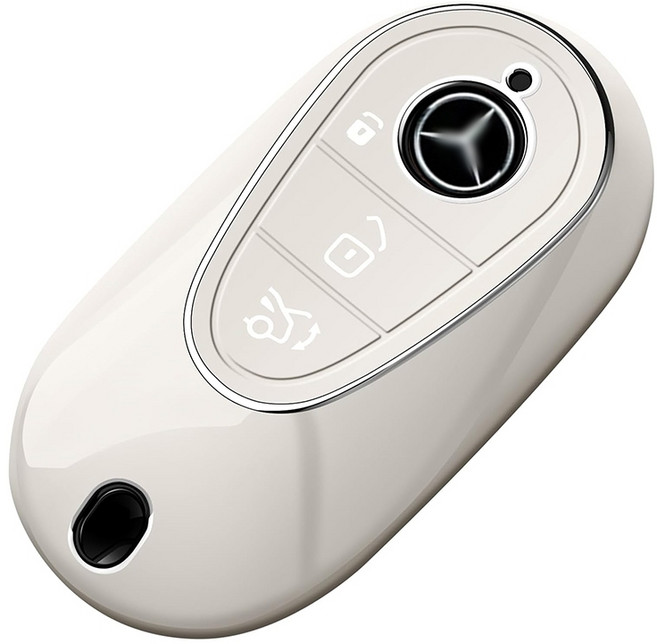 벤츠 키케이스 벤츠 차키케이스 자동차키케이스 벤츠 키홀더 벤츠 키커버 벤츠 호환 스마트키홀더 블루지브라, 벤츠-C타입, 가.실버엣지 / 화이트, 1번(본품)