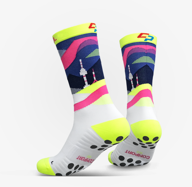 컴포트 얼티밋 서울러너스 발목보호 발바닥 충격완화 미끄럼 방지 러닝 등산 마라톤 스포츠 양말, R1 (230-250mm), 1개