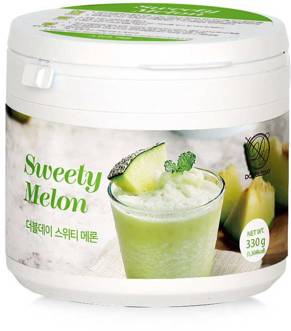 [더블데이] 스위티 메론 파우더 홈카페 330G / 멜론 라떼 프라페 스무디 음료 베이스 믹스, 330g(홈카페), 1개입, 1개