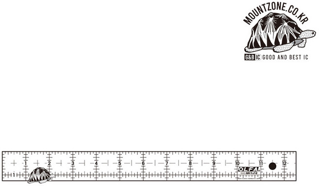 마운트존 OLFA 올파 퀼트용 자 QR-1x12 1 x 12.5 inch 그리드 모델