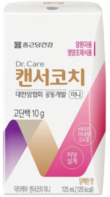 종근당건강 닥터케어 캔서코치 미니 암환자용 영양식 125ml 24팩, 24개