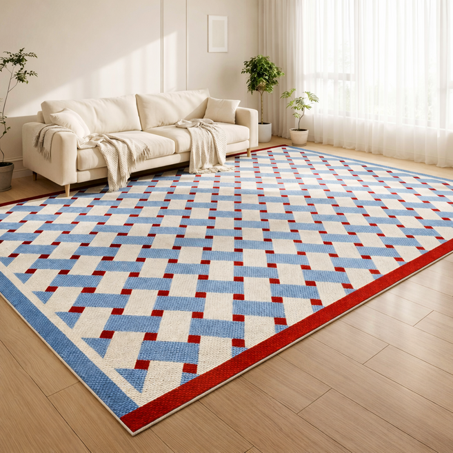 마술사 물세탁 기하 패턴 러그 침대옆 침실 카펫 거실 카페트