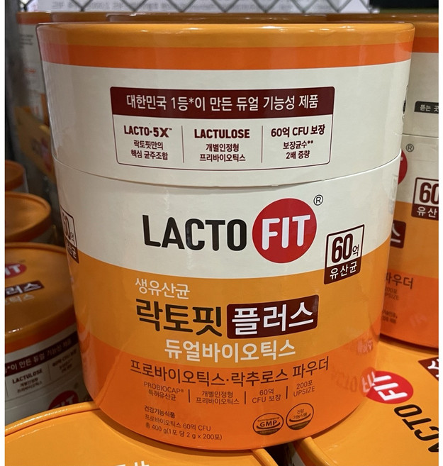 종근당 락토핏 플러스 생유산균 듀얼바이오틱스 2g x 200포 대용량 LACTOFIT 건강, 1개, 400g