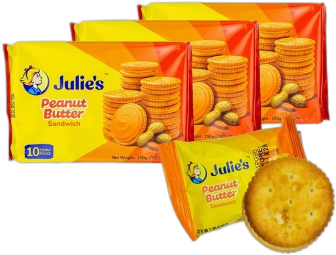 줄리스 피넛버터 샌드위치(대), 3개, 150g