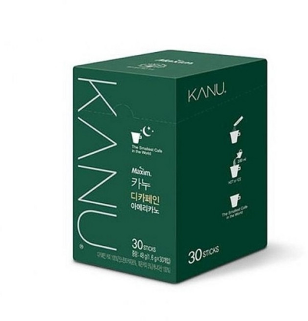 동서 맥심 카누 디카페인 아메리카노 30T, 900mg, 30개입, 1개
