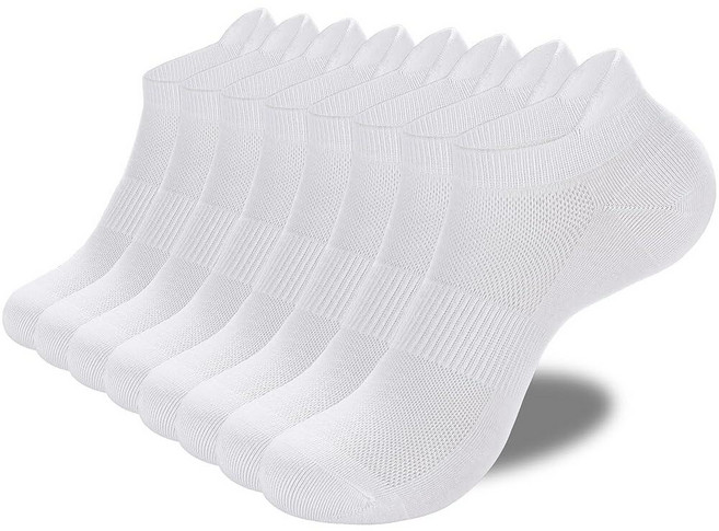 Corlap 여성용 발목 양말 - 8/12쌍 얇은 운동용 로우 컷 노쇼 양말 탭 포함 8쌍 8엑스트라 화이트 라지, Corlap 여성용 발목 양말 - 8/12쌍 얇은 운동
