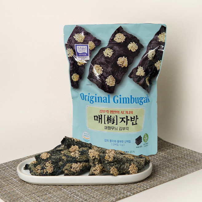 오희숙 전통부각 매자반 매화무늬 김부각70g, 1개, 70g