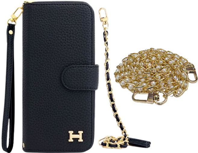 에이치 가죽 월렛 다이어리 휴대폰 케이스 + 손목스트랩 + 어깨끈스트랩