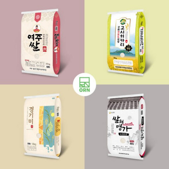 10kg 쌀지대 쌀포장지 디자인 인쇄 지대제작 오알엔