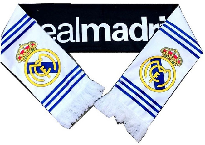 굿즈 맨시티머플러 스카프 토트넘 축구머플러 축구 도구, 14.레알 마드리드 흑백