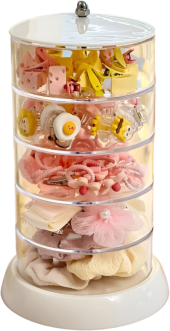 매일다미 머리핀 정리대 투명 보관함, 5단, 1개