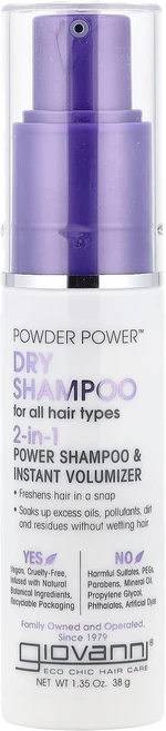 지오바니 파우더 파워™ 드라이 샴푸 2-in-1 파워 샴푸 & 인스턴트 볼류마이저 모든 모발 타입용 38g GIO-18396 - 쿠팡