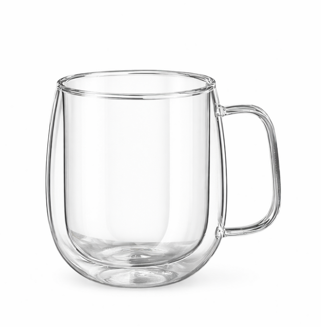 이중내열 유리컵 카페유리컵 머그컵 350ml, 투명 350ml, 2개
