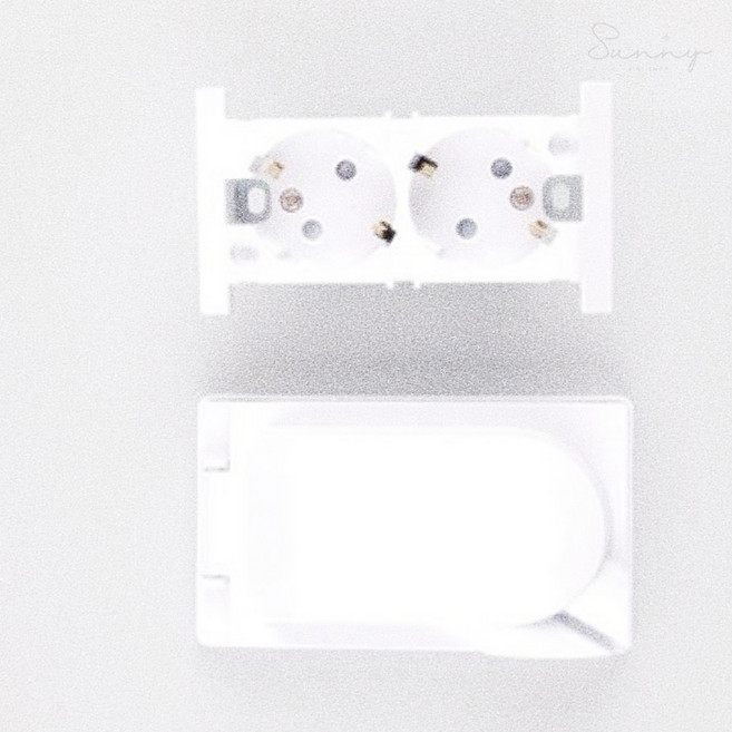 방우 콘센트 매립형콘센트, 2구/가로형, 1