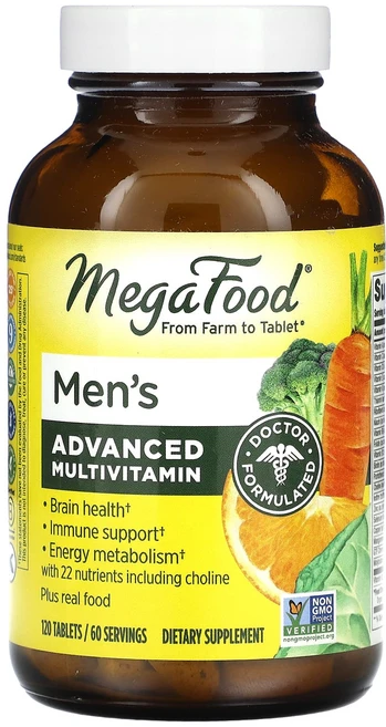 MegaFood 남성용 종합비타민 120정, MegaFood 남성용 종합비타민 ..., 1개 - 쿠팡