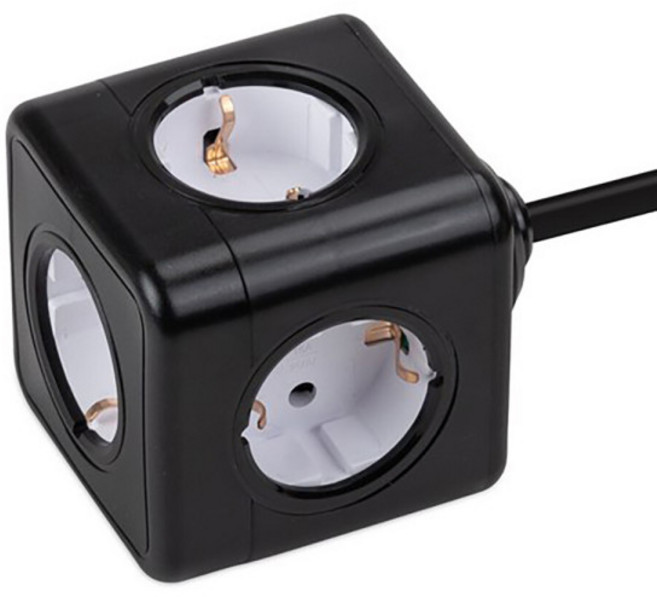 파워큐브 V2 멀티탭 5구 익스텐디드, 300cm, 블랙, 1개