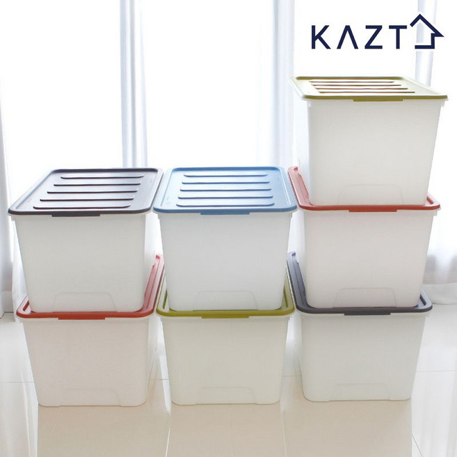 아트박스/가쯔 멀티블럭 리빙박스 120L, 레드, 1개