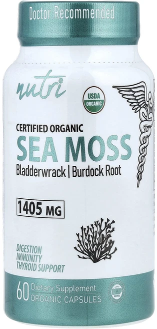 매우편하고 Nutri 유기농 바다 이끼 유기농 캡슐 60정 끝내주게잘나가는상품, 1개 - 쿠팡