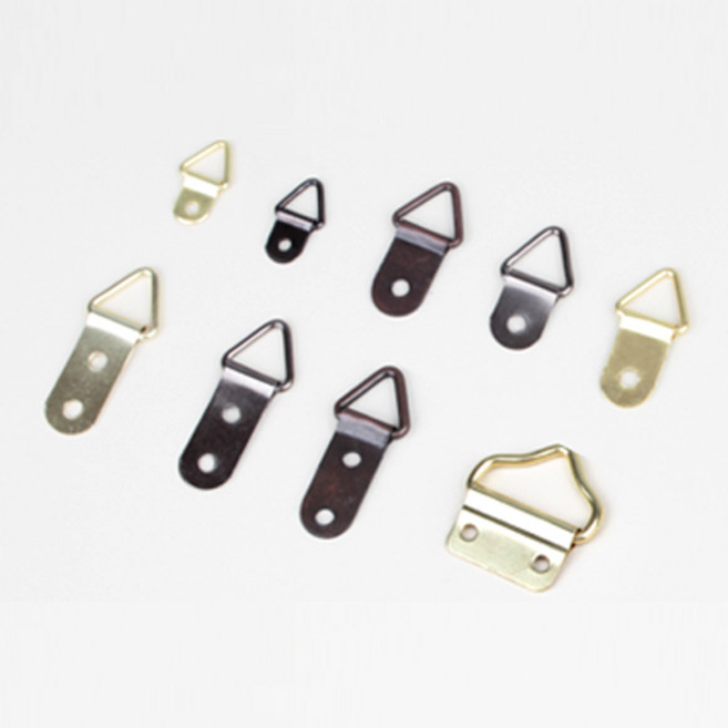 철물백화점 액자레일 와이어 액자걸이 그림레일, E 삼각고리중골드, 1개