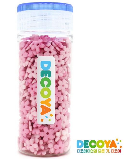 데코야 핑크플라워 스프링클 간편용기 (스프링클/제과제빵/데코), 1개, 65g