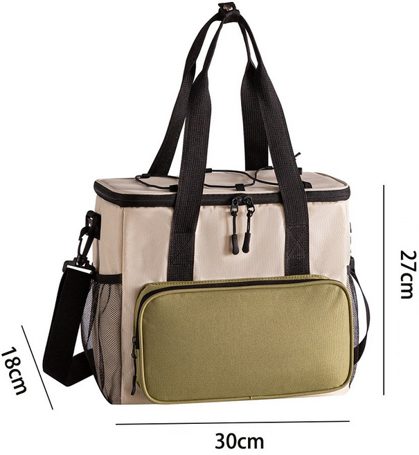 캠핑 휴대용 보온 보냉백 14L 대용량 야외 보온가방 캠핑 쿨러백 YHY, 1개, 카키
