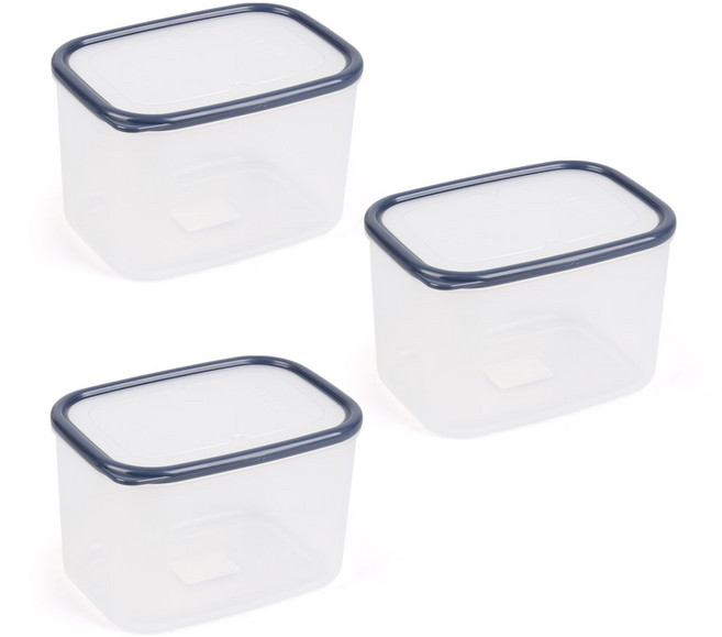 토마 직사각 밀폐용기 반찬용기 반찬통, 6호, 3개