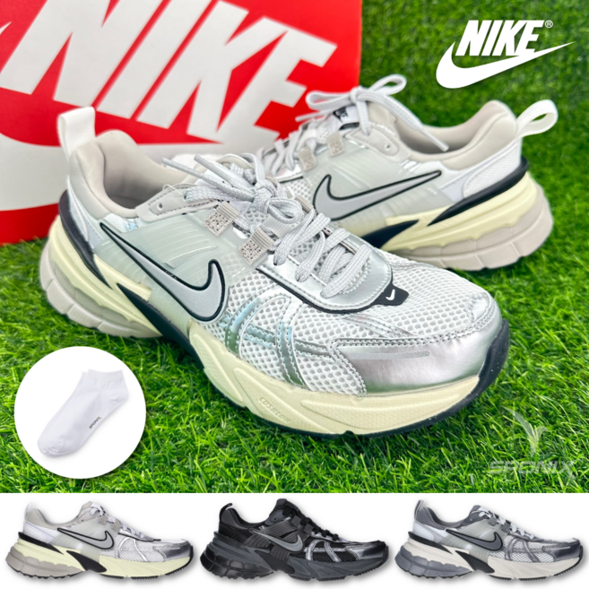 (국내매장정품) 나이키 V2K 런 운동화 런닝화 서밋 화이트 스포닉스 양말 세트