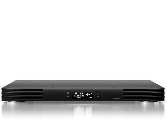 수신기 앰프 DVR AV 캐비닛 구성품을 위한 디지털 비디오 레코더 17인치 후배기용 AC Infinity AirCOM T8 조용한 냉각 송풍기 팬 시스템, 12" Rear-Exhaust, Speed Controller