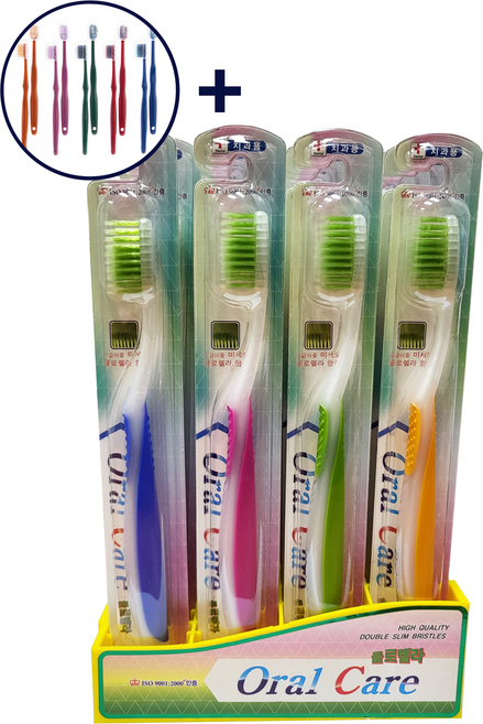 오랄케어 클로렐라 칫솔+ 여행용 칫솔 10P 증정, 24개+10P증정