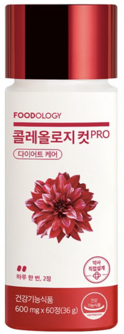 푸드올로지 콜레올로지 컷 프로 600mg x 60정 빨간통 1일 2정 30일분 취침전 서현, 1개, 30회분