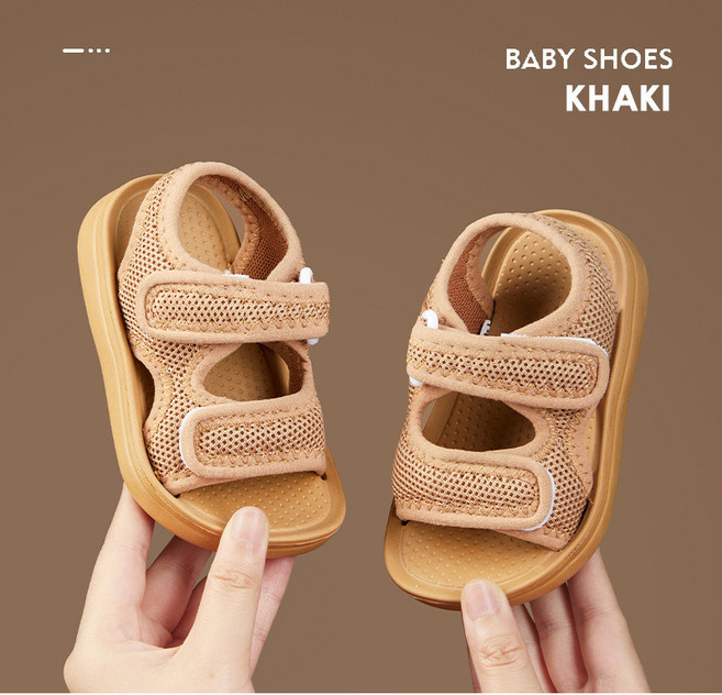 Cheerful Mario 兒童涼鞋 透氣柔軟防滑寶寶沙灘鞋 男女童夏季戶外鞋