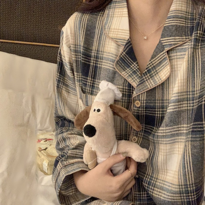 핑크마카롱 모노체크 소프트 파자마