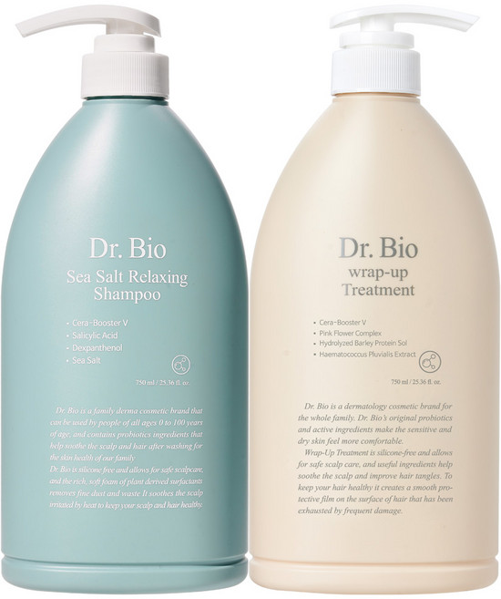 닥터바이오 씨솔트 탈모 샴푸750g+랩업 트리트먼트750g, 1세트