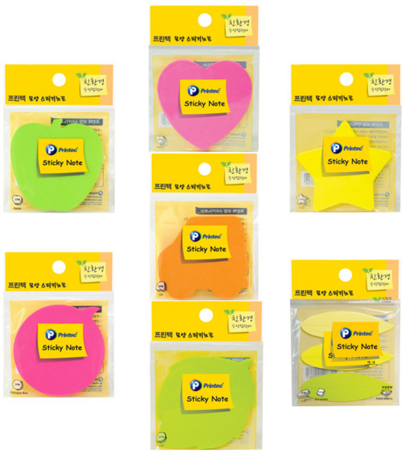 프린텍 모양 스티키 노트, 5.사과, 개