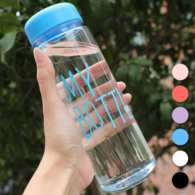 마이보틀 500ml 1+1 휴대용 트라이탄보틀 헬스장 미니 물병, 블랙, 레드, 1개