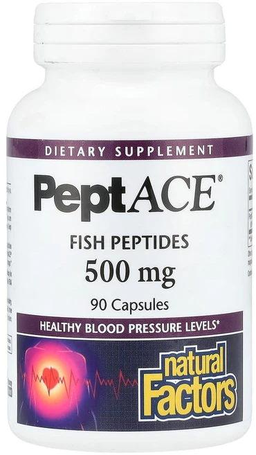 네추럴팩터스 펩트에이스 피쉬 펩타이드 500mg 캡슐 글루텐 프리 무설탕, 90개입, 1개, 90정 - 쿠팡
