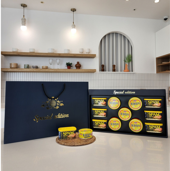 동원참치 스팸 혼합 선물세트 5호+고급쇼핑백, 1개