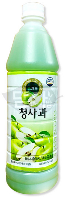 [청솔] 청사과 음료베이스 835ml, 1개
