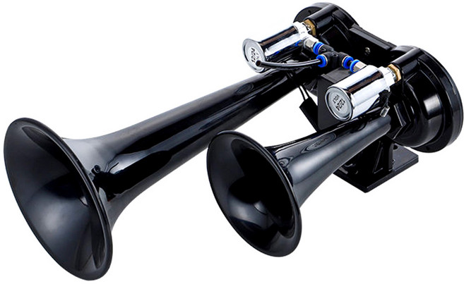 오토비트 토네이도 투톤 에어혼 (12V/24V겸용) 에어크락션 2개 솔레노이드/빅사이즈나팔 에어컴프레셔타입 자동차 보트 중장비 웅장한 사운드동영상, 12V/24V겸용, 1개