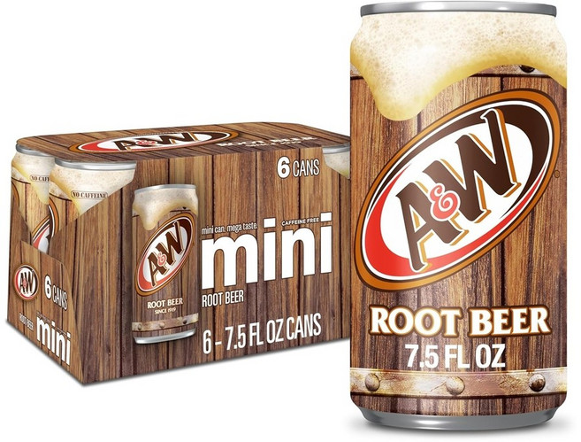 에이앤더블유 A&W 루트비어 탄산음료 7.5fl oz(약222ml) x 6캔