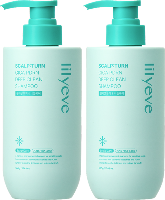 릴리이브 스칼프턴 시카 PDRN 딥클린 샴푸, 500g, 2개