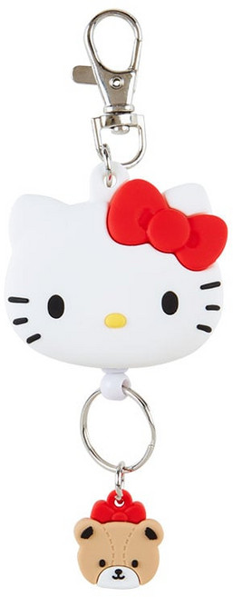 산리오 페이스 릴 키체인 캐릭터 키링 키홀더 일본 직수입