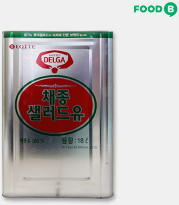 롯데 델가 채종샐러드유 18L, 1개