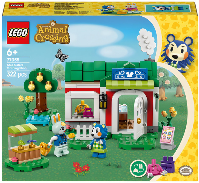 레고 동물의숲 에이블 시스터즈 옷가게 77055, 1개, 혼합색상