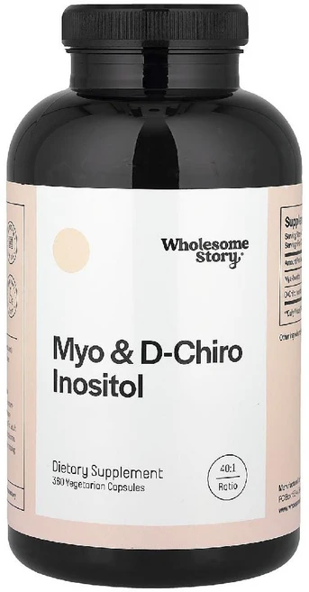 Wholesome Story Myo & D-Chiro Inositol 홀섬 스토리 Myo & D-Chiro 이노시톨 360베지테리언 캡슐, 360정, 1개 - 쿠팡