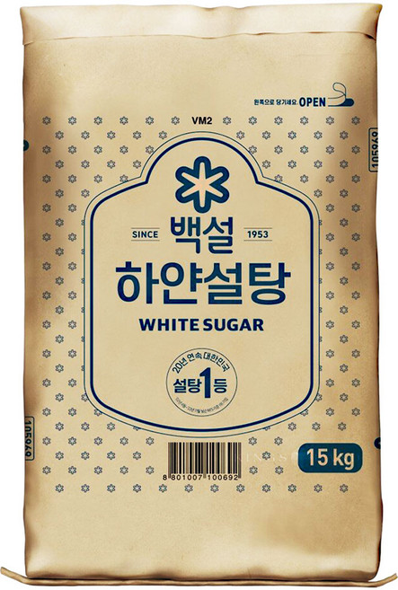 백설 하얀설탕, 15kg, 1개