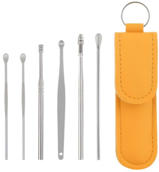 한솔템 귀이개 세트 6p 개나리, 1개, 1세트