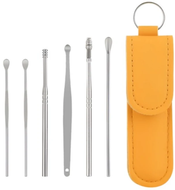 한솔템 귀이개 세트 6p 개나리, 1개, 1세트 - 쿠팡